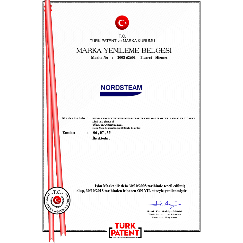 Trademark Registration Certificate - Nordsteam