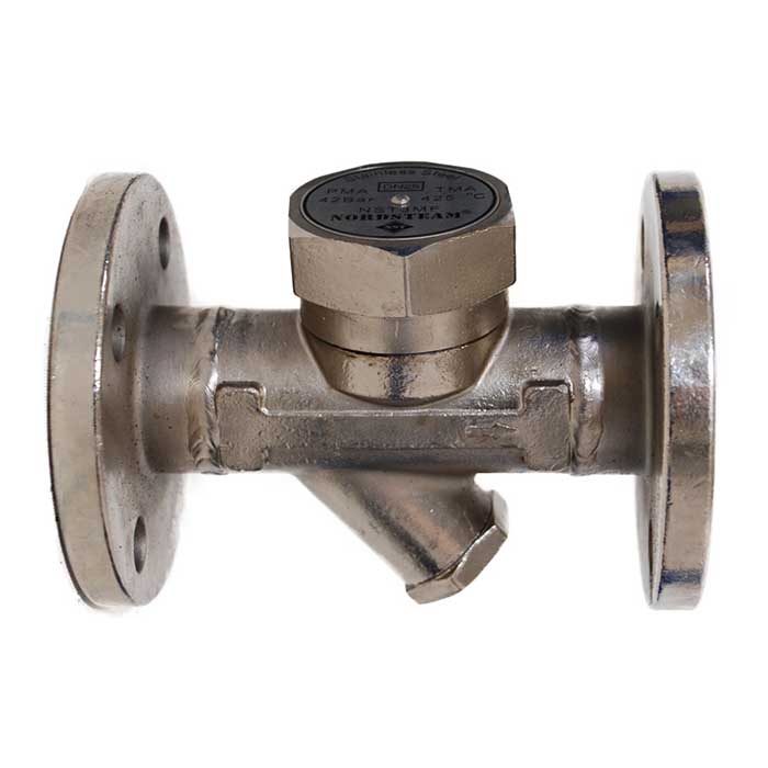 STAINLESS THERMODYNAMIC STEAM TRAP WITH STRAINER