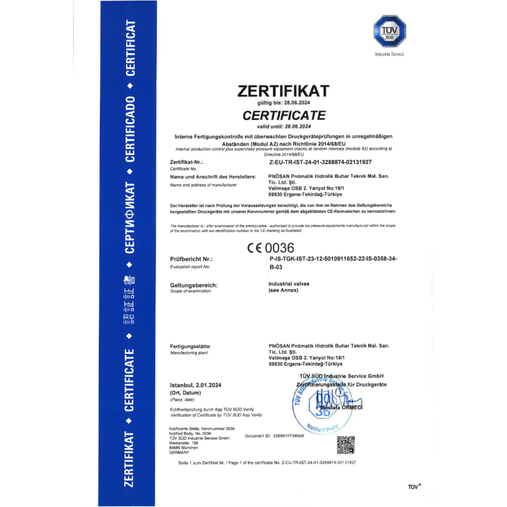 Tuv Sud Certificate