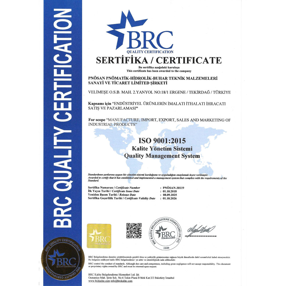 BRC Quality Certificate