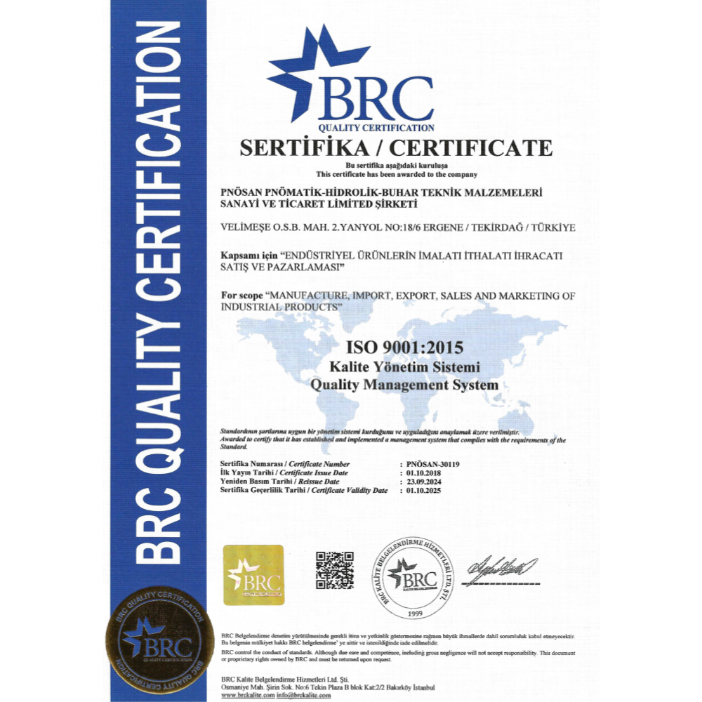 BRC Quality Certificate